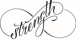 Dainty Infinity Symbol Calligraphy - Strength #1 Vinyl Decal Sticker