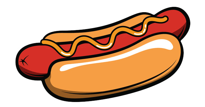 Delicious American Fast Fair Food - Hot Dog Vinyl Decal Sticker