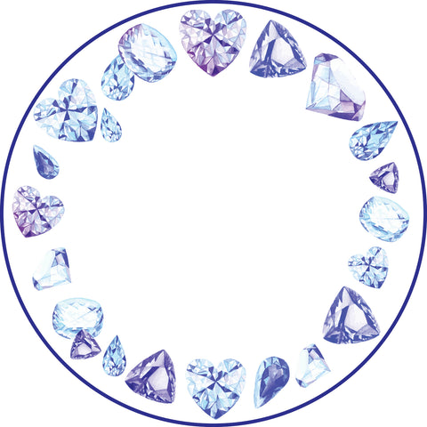 Diamond Crystal Engagement Wedding Border Icon Border Around Image As Shown Vinyl Sticker