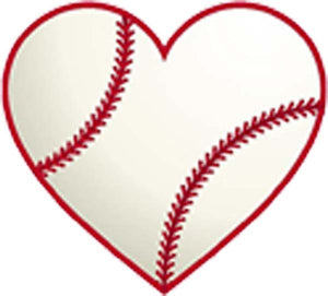 Divine Designs Cool I Love Heart Sport Cartoon Icon Emoji - Baseball #2 Vinyl Decal Sticker