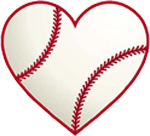 Divine Designs Cool I Love Heart Sport Cartoon Icon Emoji - Baseball #2 Vinyl Decal Sticker