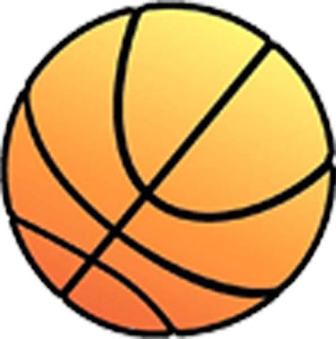 Divine Designs Cool I Love Heart Sport Cartoon Icon Emoji - Basketball #1 Vinyl Decal Sticker