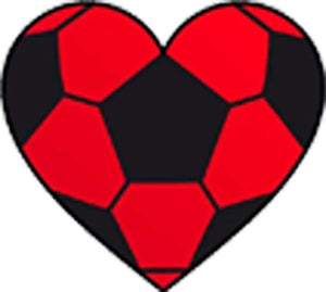 Divine Designs Cool I Love Heart Sport Cartoon Icon Emoji - Soccer #2 Vinyl Decal Sticker