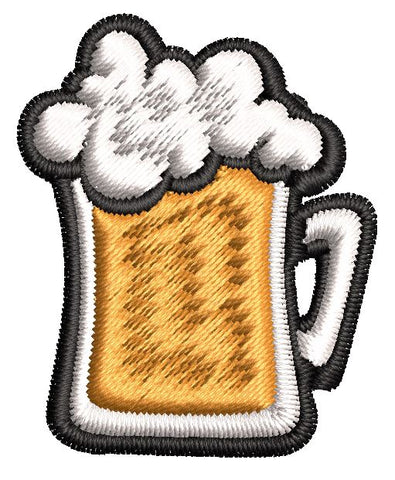 Iron on / Sew On Patch Applique Fun German Oktoberfest Festival Item Cartoon - Beer Embroidered Design
