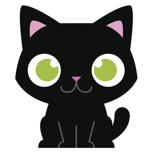 Green Eye Black Baby Kitty Cat Vinyl Decal Sticker