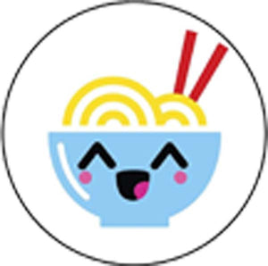 Happy Japanese Food Cartoon Emoji - Ramen Noodle Bowl Vinyl Decal Sticker