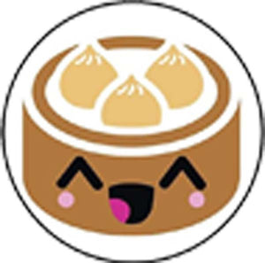 Happy Japanese Food Cartoon Emoji - Steamed Dumplings Vinyl Decal Sticker