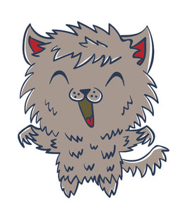 Happy Baby in Hallowen Costume - Werewolf Vinyl Decal Sticker