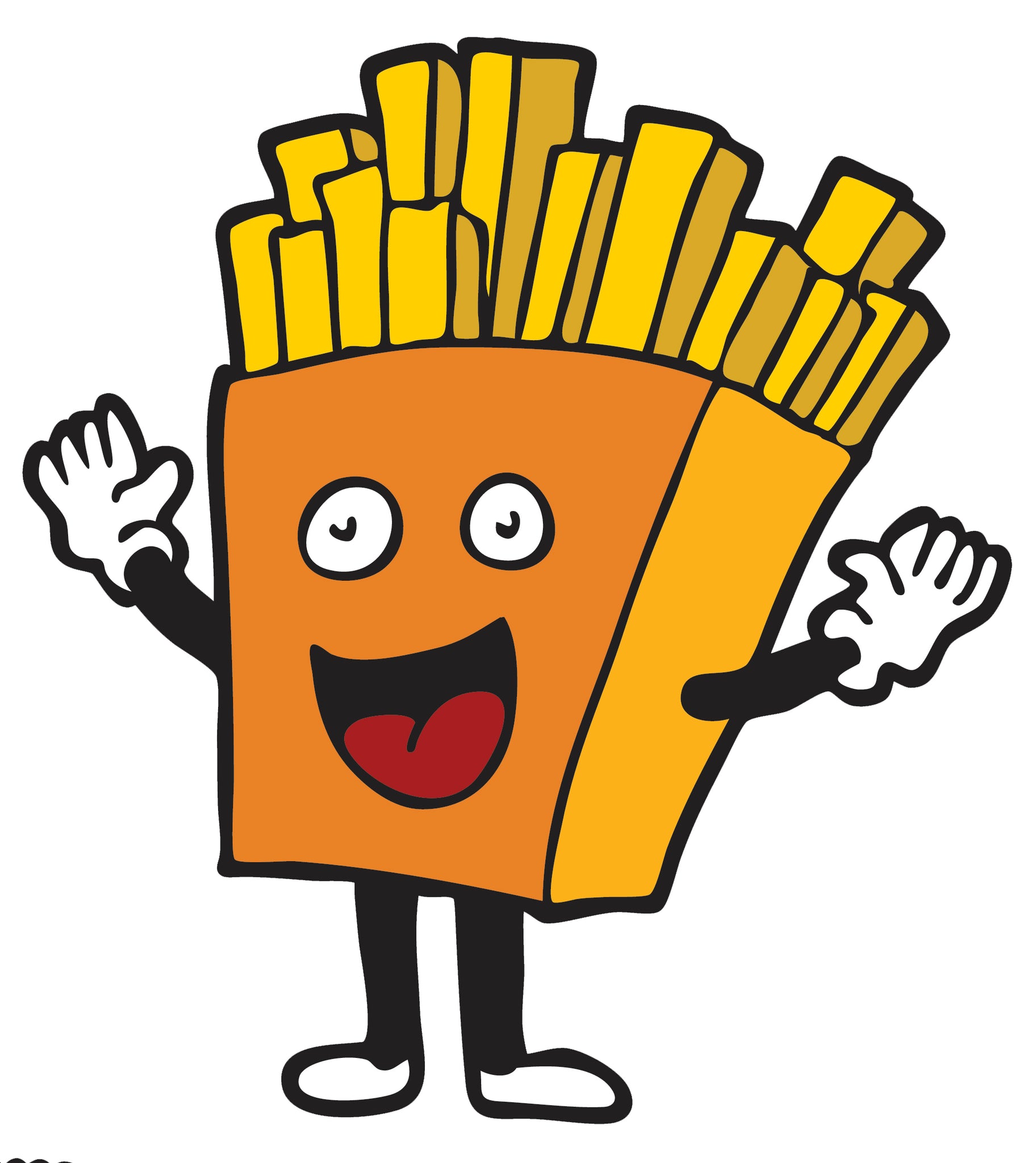 Happy Fast Food Emoji - French Fries Vinyl Decal Sticker
