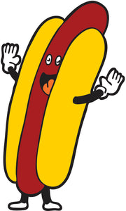 Happy Fast Food Emoji - Hot Dog Vinyl Decal Sticker