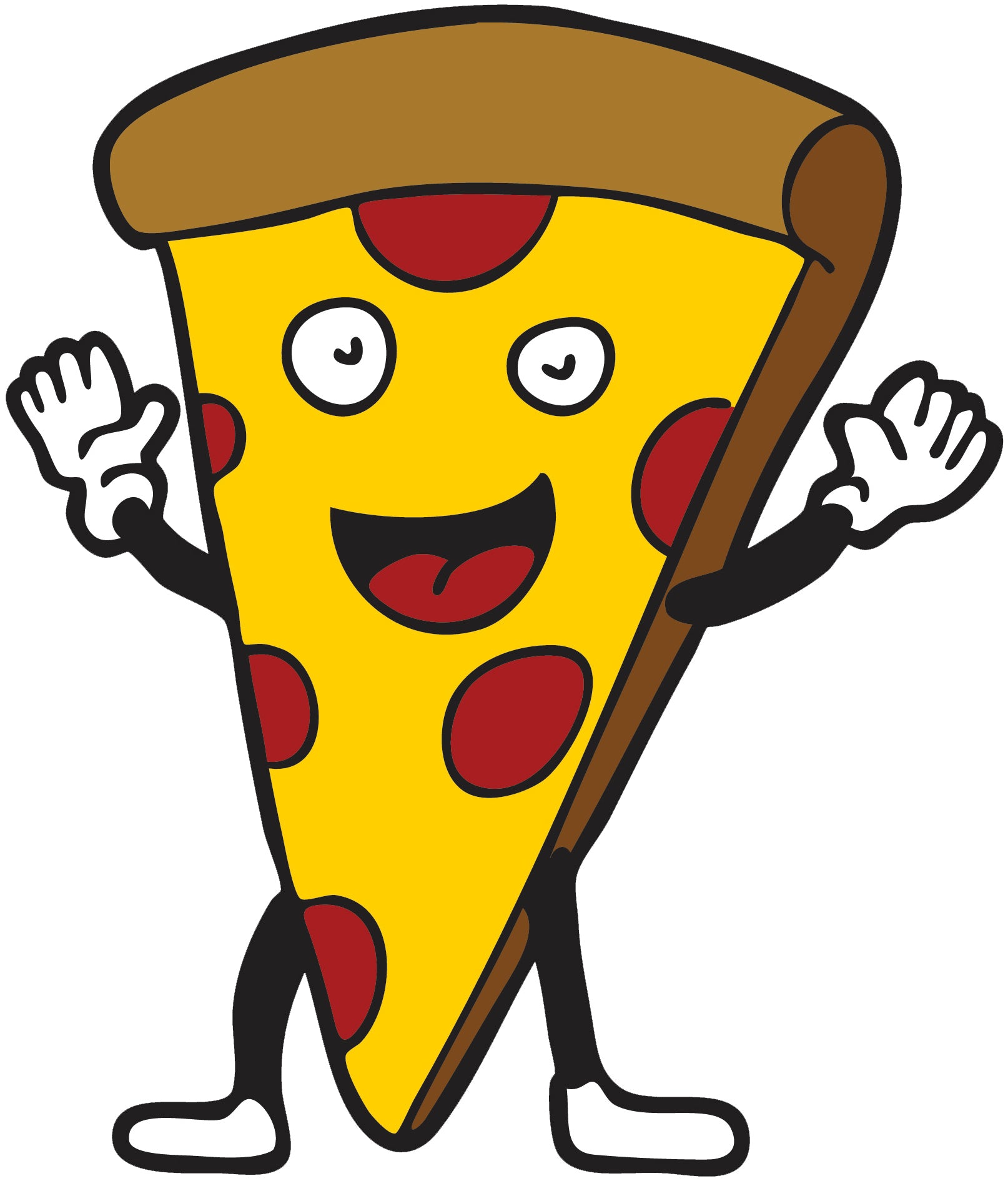 Happy Fast Food Emoji -  Pizza Vinyl Decal Sticker