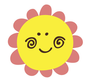 Happy Flower Emoji - Pink Daisy Vinyl Decal Sticker