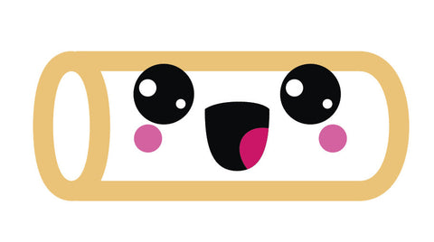 Happy Japanese Food Cartoon Emoji Egg Roll Vinyl Decal Sticker