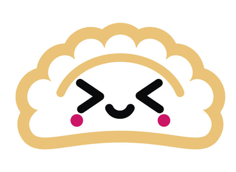 Happy Japanese Food Cartoon Emoji Gyoza #2 Vinyl Decal Sticker
