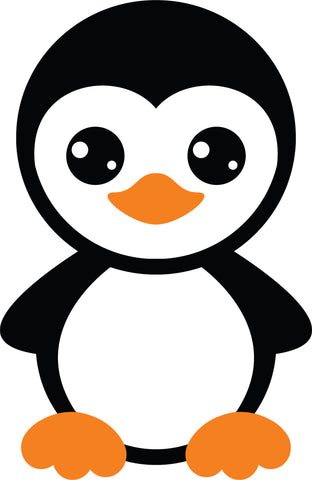 Happy Merry Christmas Holiday Winter Emoji - Penguin #1 Vinyl Decal Sticker