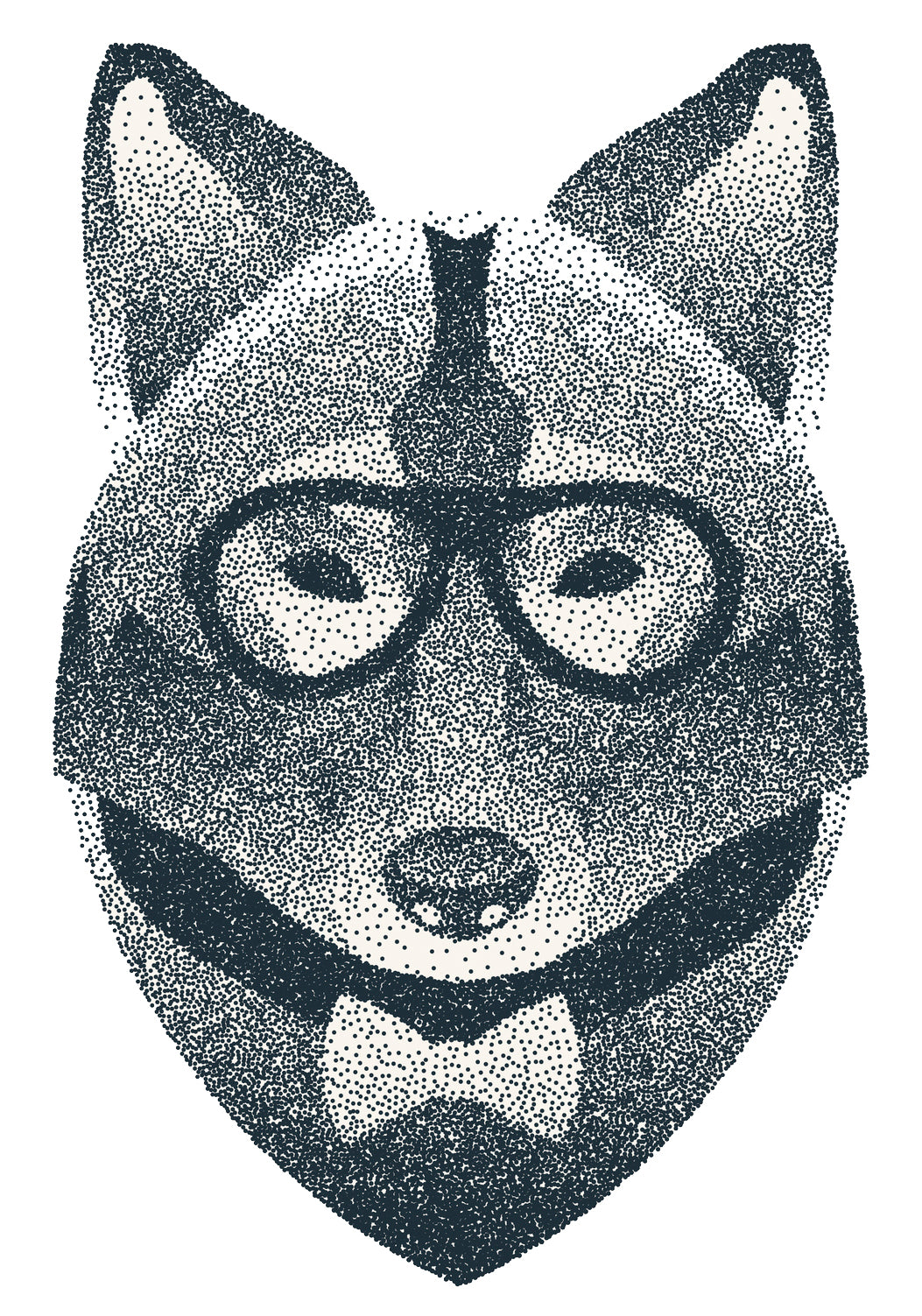 Hipster Speckle Pattern Husky Puppy Dog Vinyl Decal Sticker