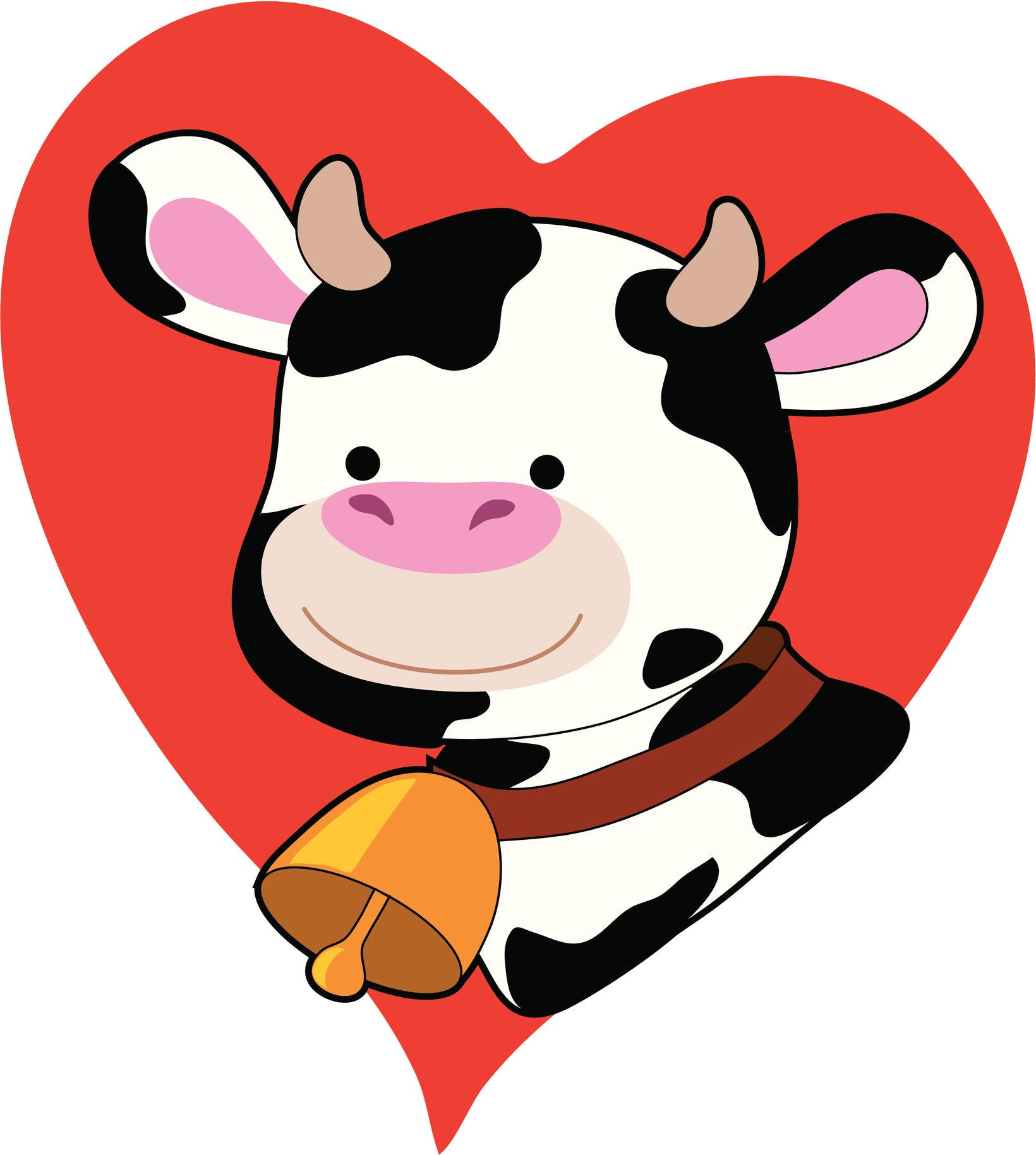 I Love Milk Cows Heart Vinyl Decal Sticker