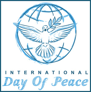 International Day of Peace Cartoon Sketch Icon Border Around Image As Shown Vinyl Sticker
