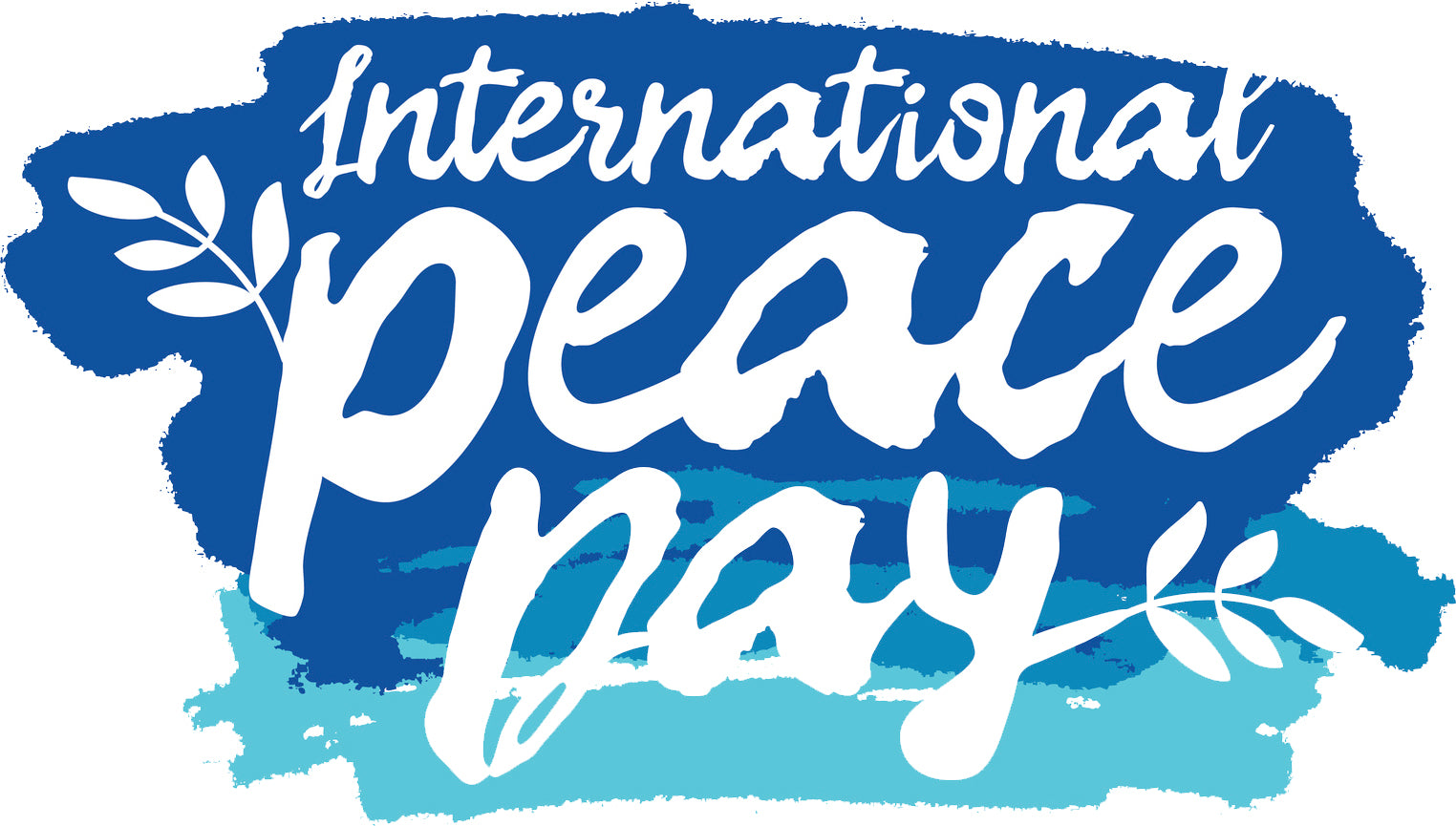 International Peace Day Watercolor Calligraphy Vinyl Decal Sticker