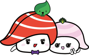 Japanese Kawaii Sashimi Friends Cartoon Emoji #5 Vinyl Decal Sticker