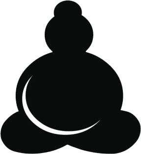 Japanese Zen Peaceful Element Cartoon Silhouette Icon - Buddah Sumo Wrestler Vinyl Decal Sticker
