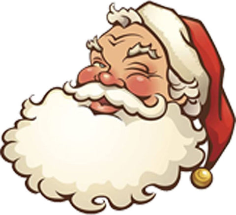 Jolly Winking Christmas Holiday Santa Claus Cartoon Vinyl Decal Sticker