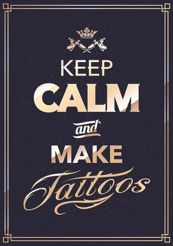 Keep Calm and Make Tattoos Icon Vinyl Decal Sticker