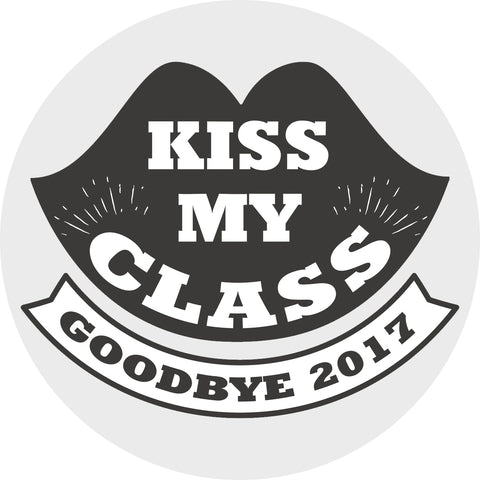 Kiss My Class Good Bye 2017 Graduation Lip Icon Vinyl Decal Sticker