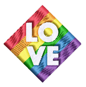 Iron on / Sew On Patch Applique LGBTQ Love Pride Rainbow Logo Icon Banner #1 Embroidered Design