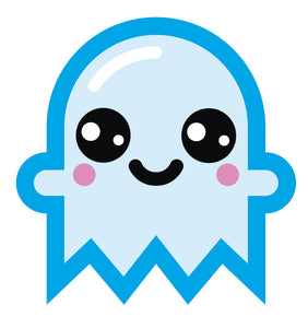 Light Blue Baby Ghost Emoji #8 Vinyl Decal Sticker
