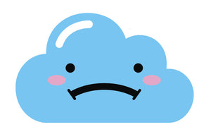 Light Blue Kawaii Cloud Emoji (9) Vinyl Decal Sticker