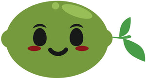 Lime Fruit Cartoon Emoji - Smiley Vinyl Decal Sticker