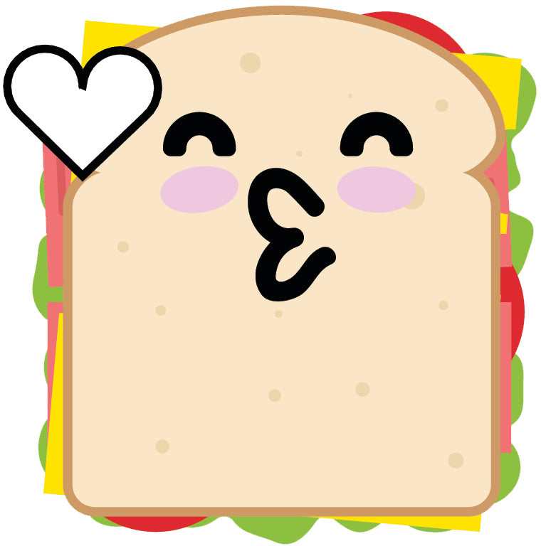 Luncheon Sandwich Emoji (11) Vinyl Decal Sticker