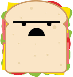 Luncheon Sandwich Emoji (5) Vinyl Decal Sticker