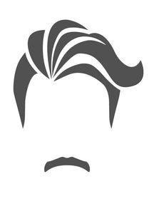 Man Head, Hair and Faicial Hair Silhouette (3) Vinyl Decal Sticker