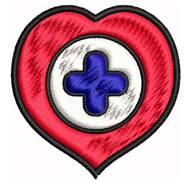 Iron on / Sew On Patch Applique Medical Heart Doctor Nurse Hospital Cross Cartoon Embroidered Design