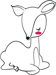 Merry Christmas Holiday Winter Forest Animal Cartoon - Deer #2 Vinyl Decal Sticker