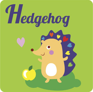 Nursery Kindergarten Alphabet Animal Tiles - H Hedgehog Vinyl Decal Sticker