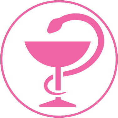 Pink Breast Cancer Awareness Logo Symbol Icon - Bowl of Hygieia Vinyl Decal Sticker