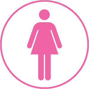 Pink Breast Cancer Awareness Logo Symbol Icon - Female Silhouette Vinyl Decal Sticker