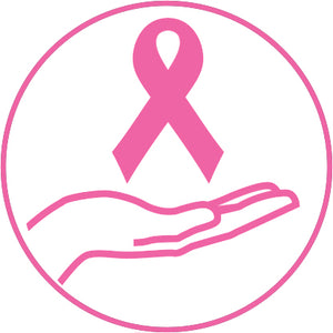 Pink Breast Cancer Awareness Logo Symbol Icon - Floating Ribbon Vinyl Decal Sticker