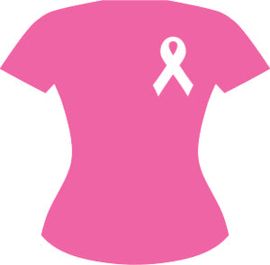 Pink Breast Cancer Awareness Logo Symbol Icon - Shirt Vinyl Decal Sticker