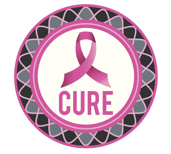 Pink Breast Cancer Icon - Cure Ribbon Vinyl Decal Sticker