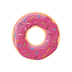 Pink Strawberry Sprinkle Donut Icon Vinyl Decal Sticker