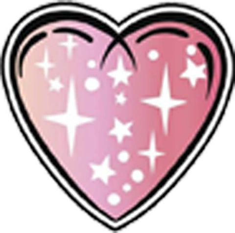 Pretty Girly Ballerina Dance Recital Cartoon Art - Pink Ombre Heart Vinyl Decal Sticker
