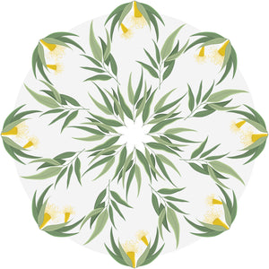 Pretty Abstract Greenery Flower Icon Vinyl Decal Sticker