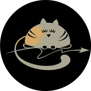 Pretty Abstract Kitty Cat Cartoon Art Icon #3 Vinyl Decal Sticker