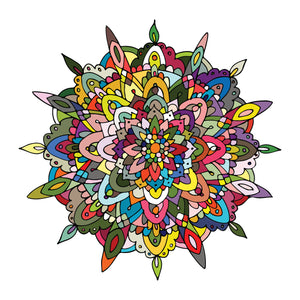 Pretty Abstract Rainbow Mandala Flower #1 Vinyl Decal Sticker