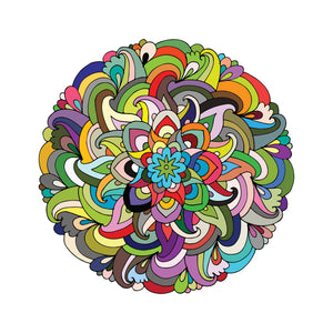 Pretty Abstract Rainbow Mandala Flower #4 Vinyl Decal Sticker