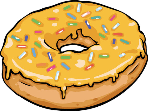 Pretty Delicious Yummy Cartoon Donut Doughnut Cartoon #10 Vinyl Decal Sticker